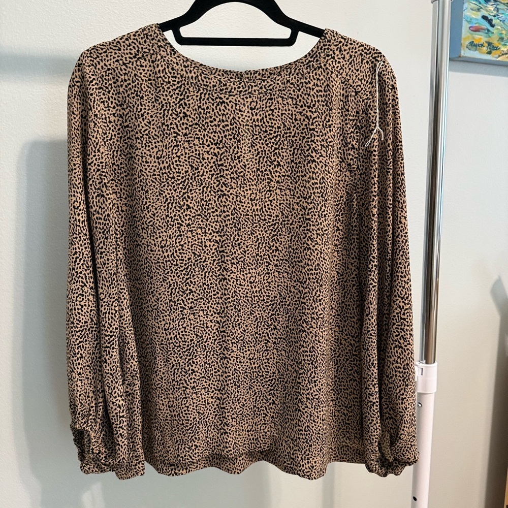 LOFT Leopard Blouse L